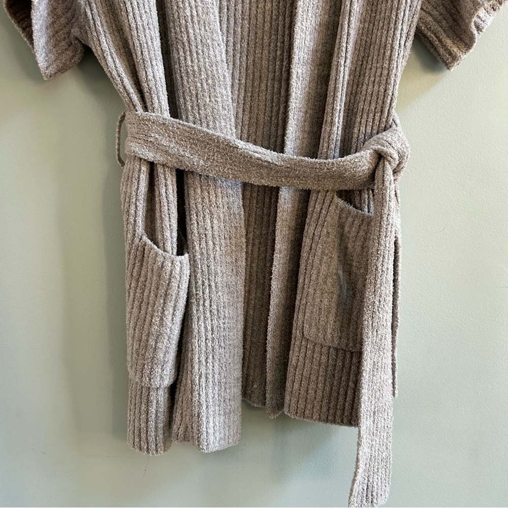 NWT Barefoot Dreams CozyChic Lite Knit Ribbed Belted Kimono Cardigan, Size M - Picture 6 of 9